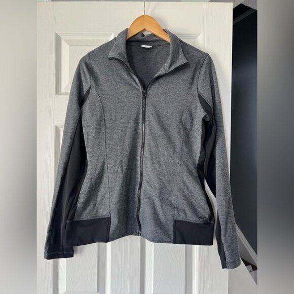 Everlast Women’s Full Zip Activewear Jacket Size XL Gray Black Track Running Ath - Picture 1 of 3